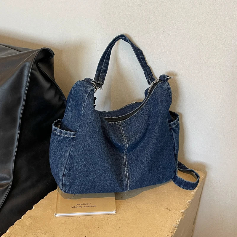 Denim Crossbody Shoulder Bag