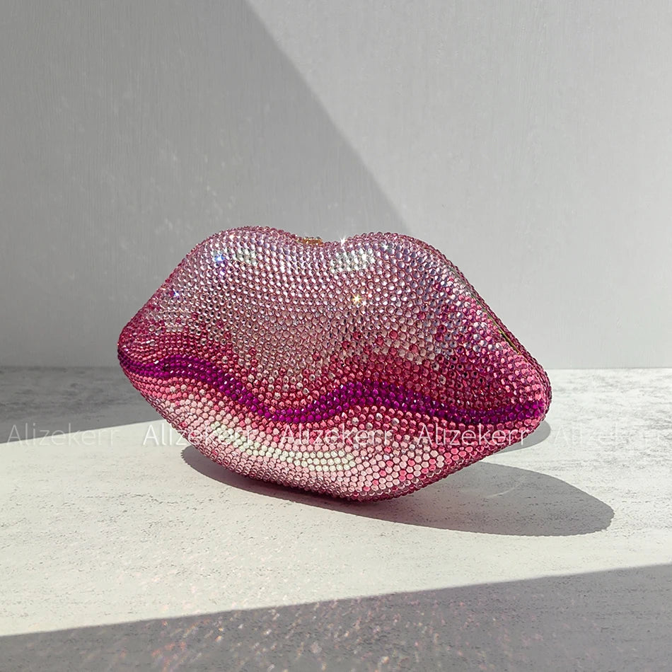 Maïté | Lips Crystal Evening Handbag