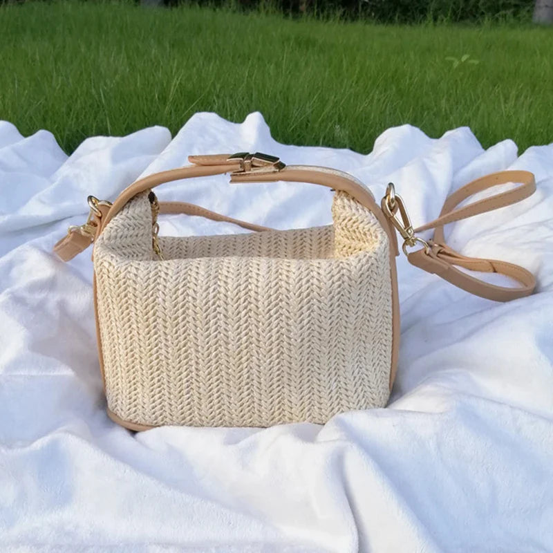 Mini Straw Crossbody Bag