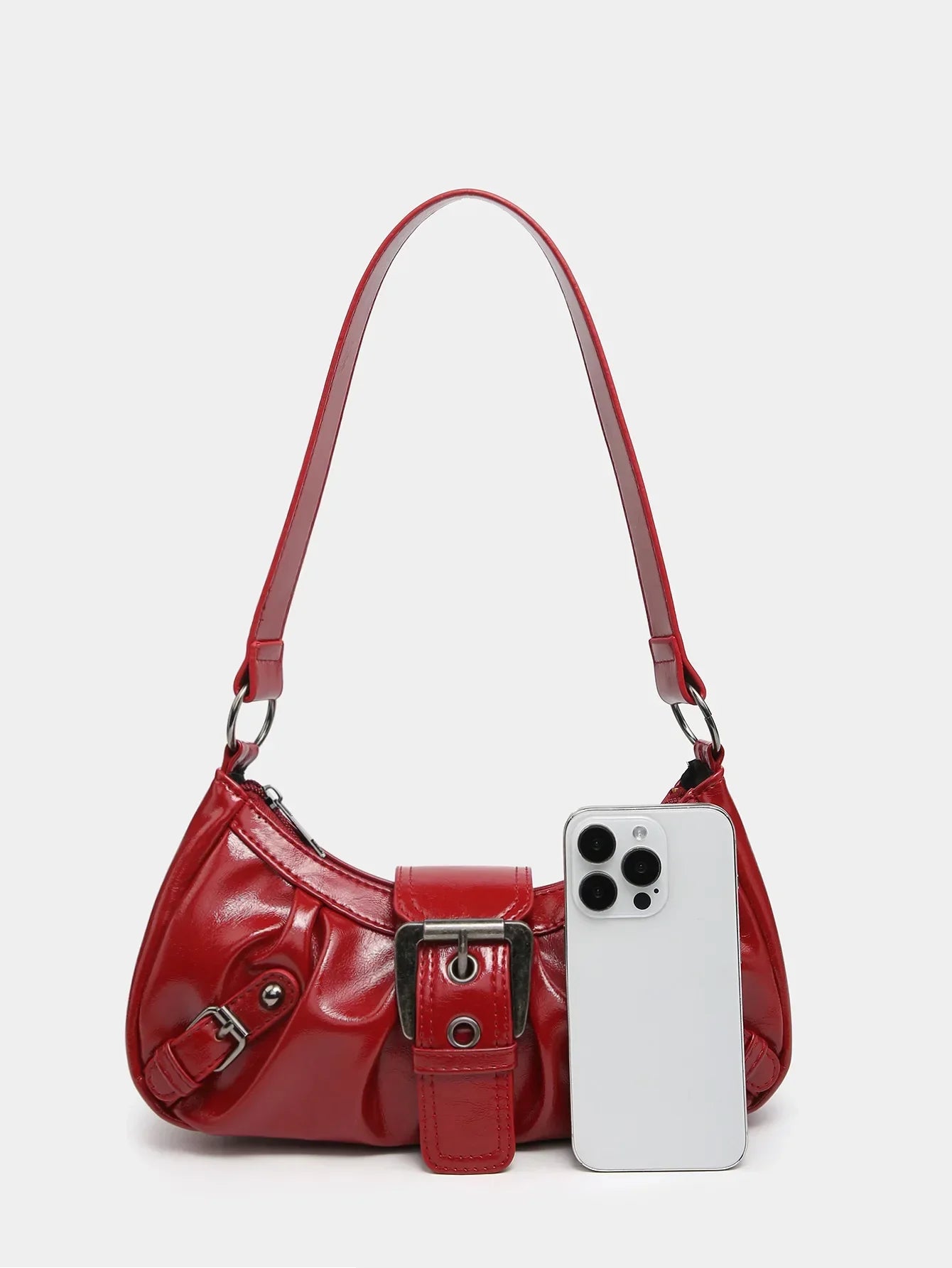 Aurélie | Vintage Red Crescent Bag