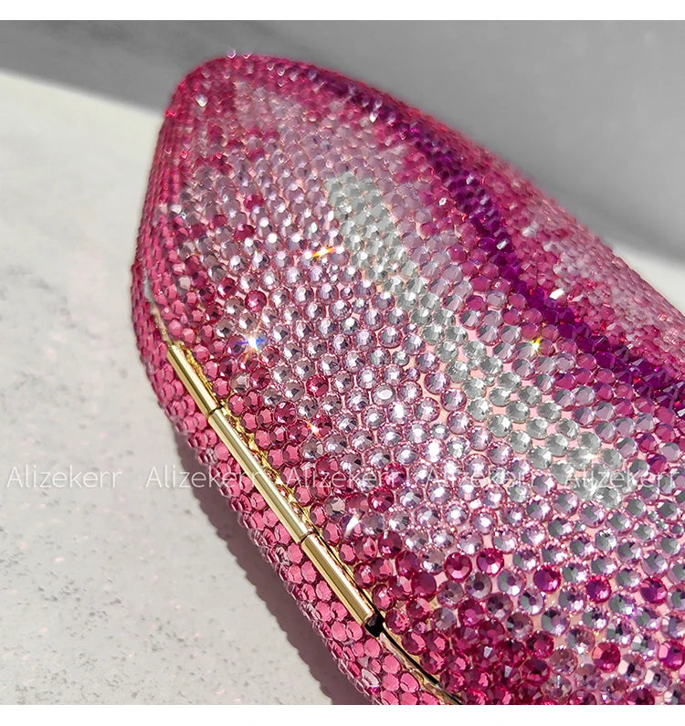 Maïté | Lips Crystal Evening Handbag