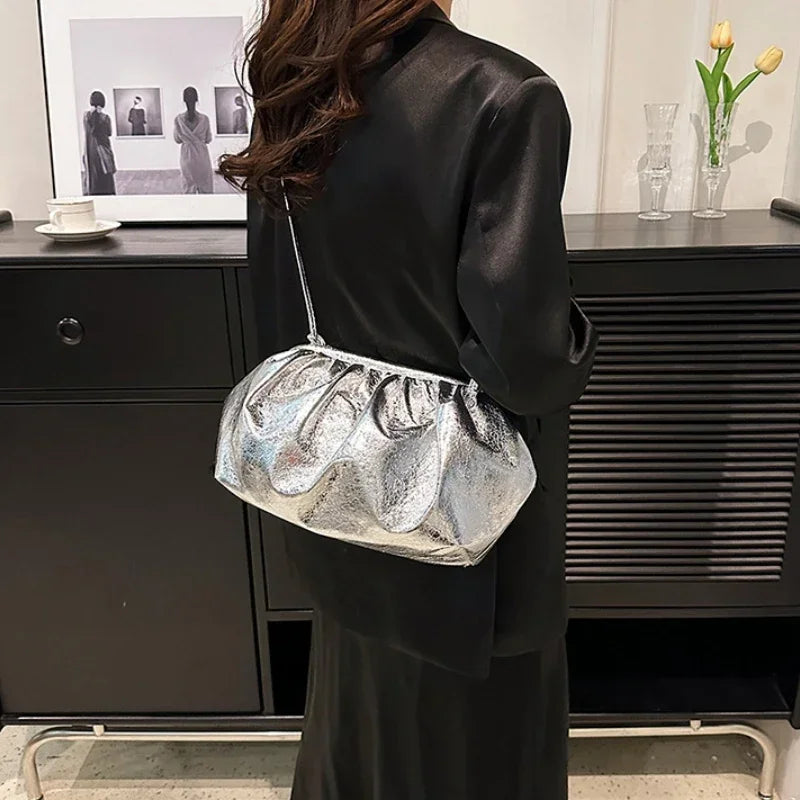 Silver Crossbody Bag