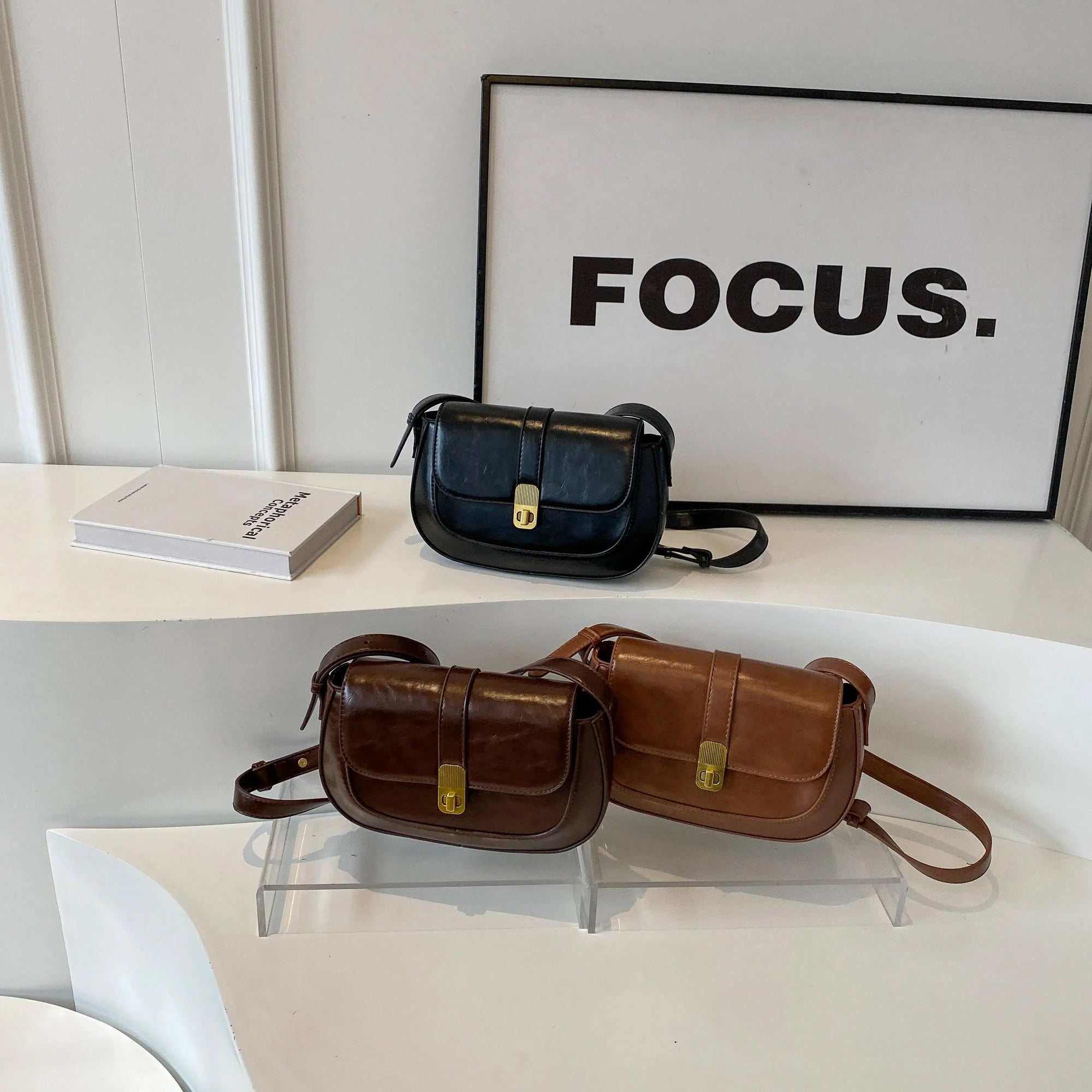 Assia | Vintage Brown Crossbody Bag