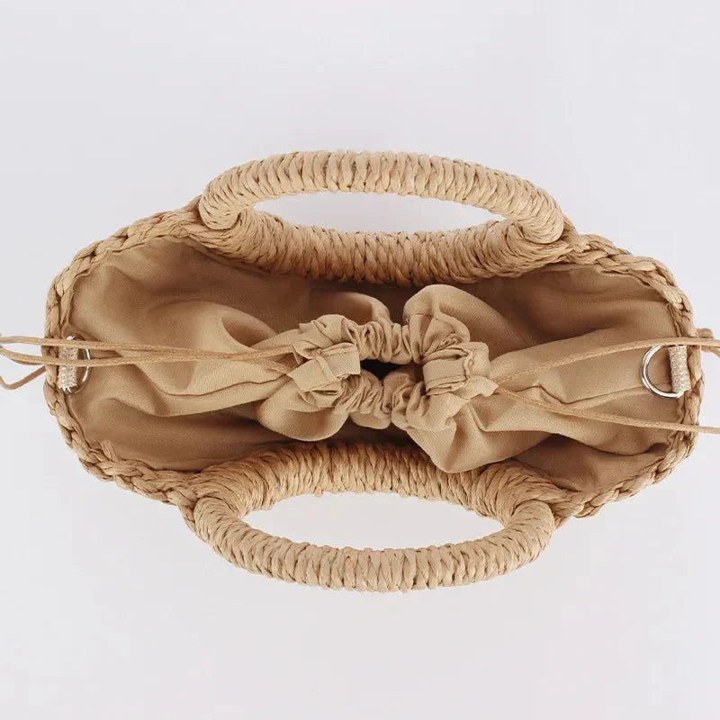 Marion | Wicker Half Moon Bag