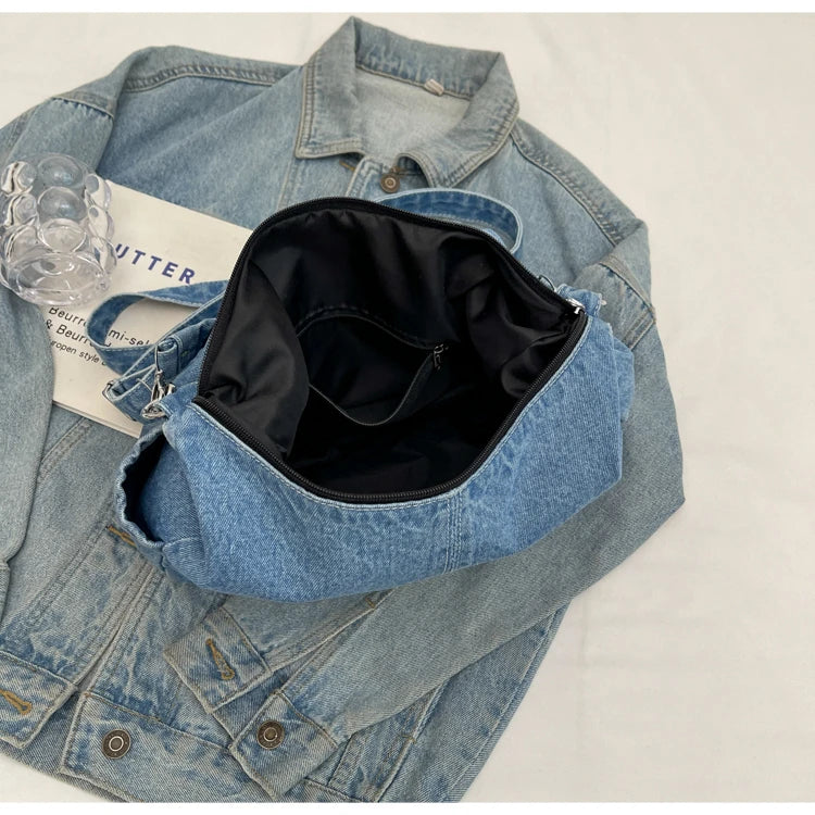 Denim Crossbody Shoulder Bag