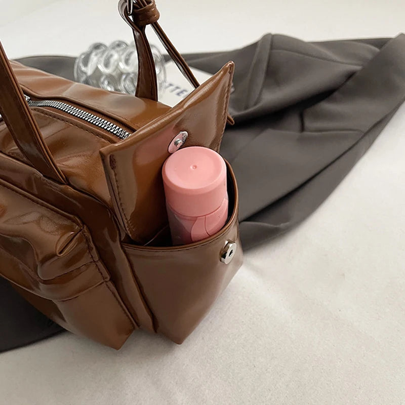 Amandine | Pink Multi-pocket Korean Shoulder Bag