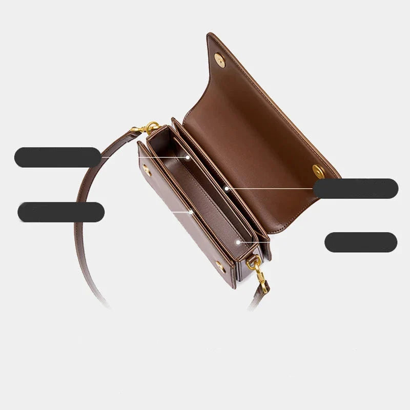 Joséphine | Brown Leather Crossbody Bag