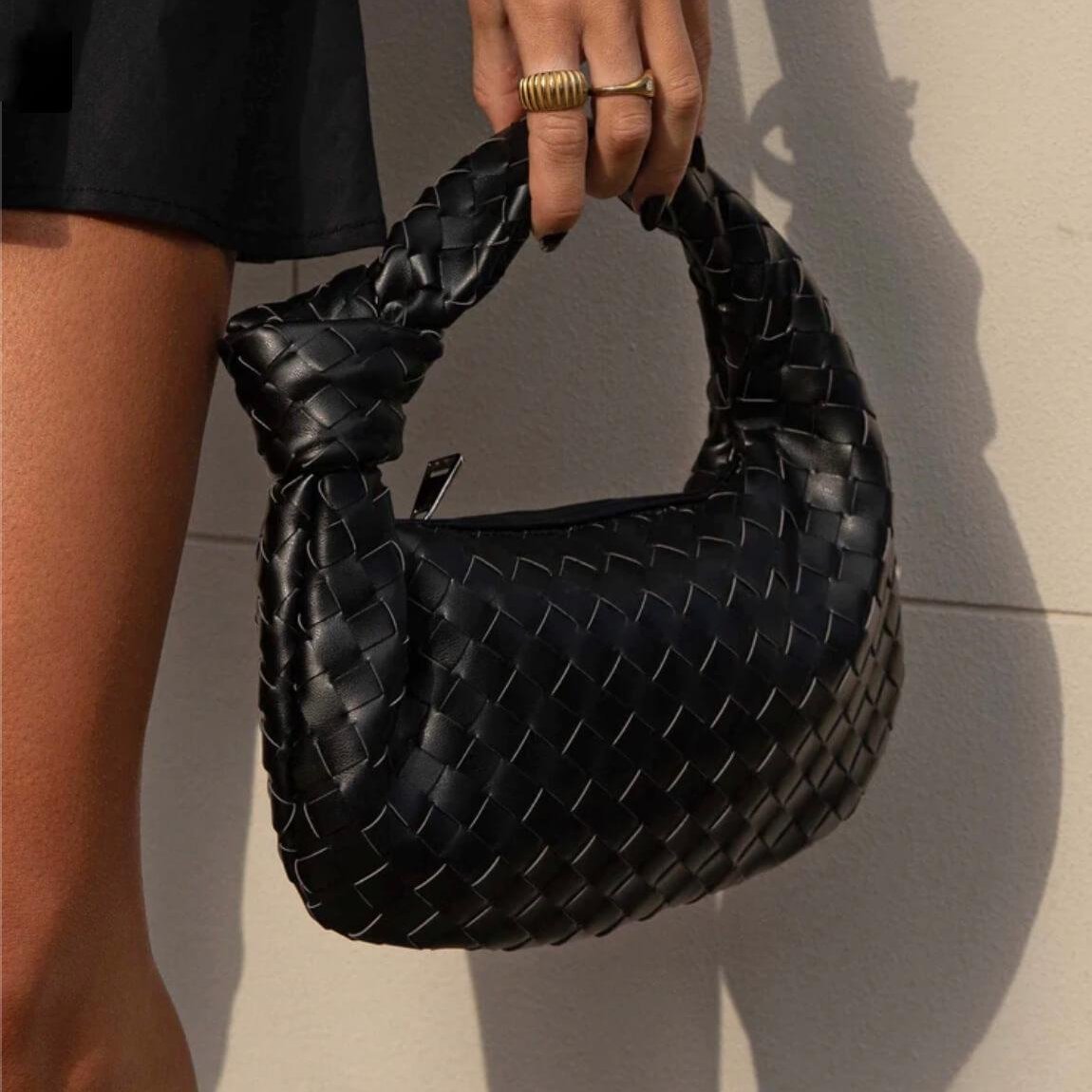 Ambre | Mini Leather Half Moon Bag