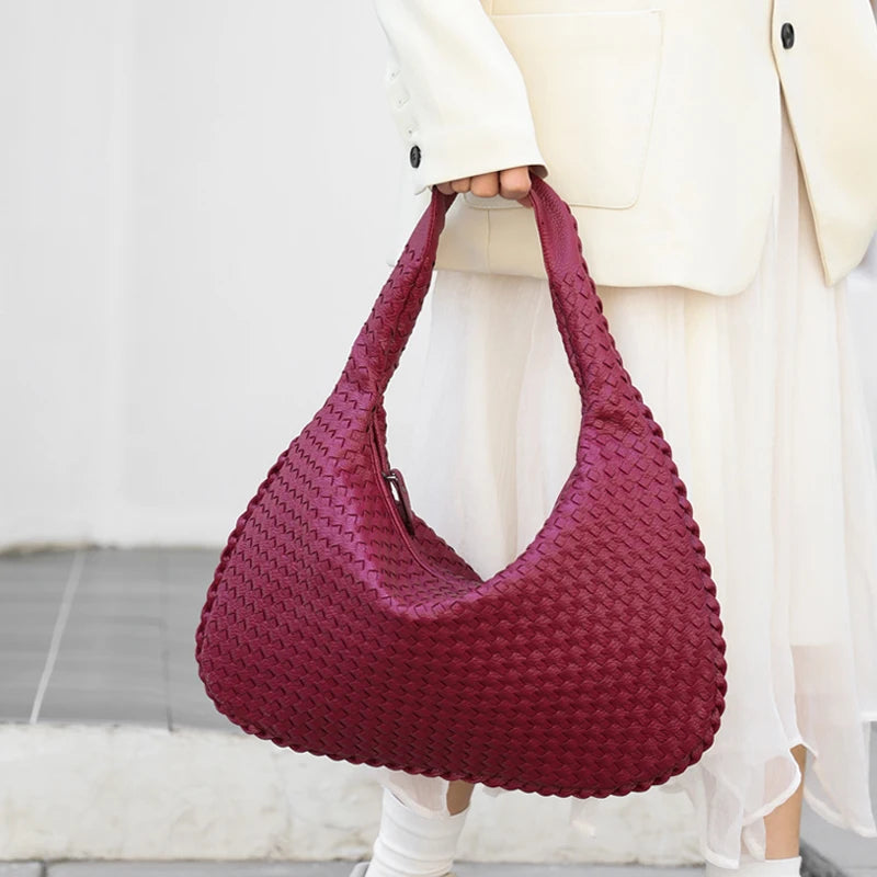 Woven Hobo Shoulder Bag