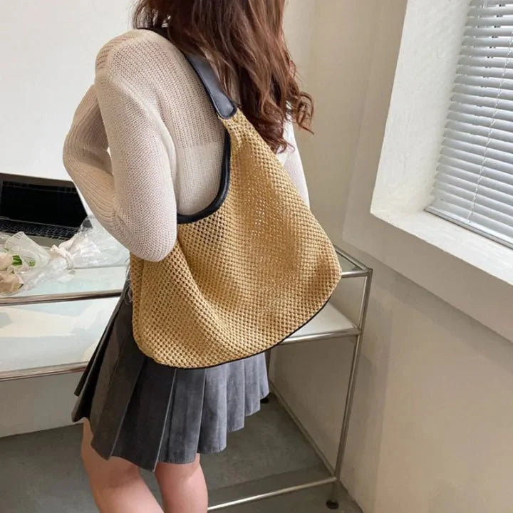 Straw Shoulder Crossbody Bag