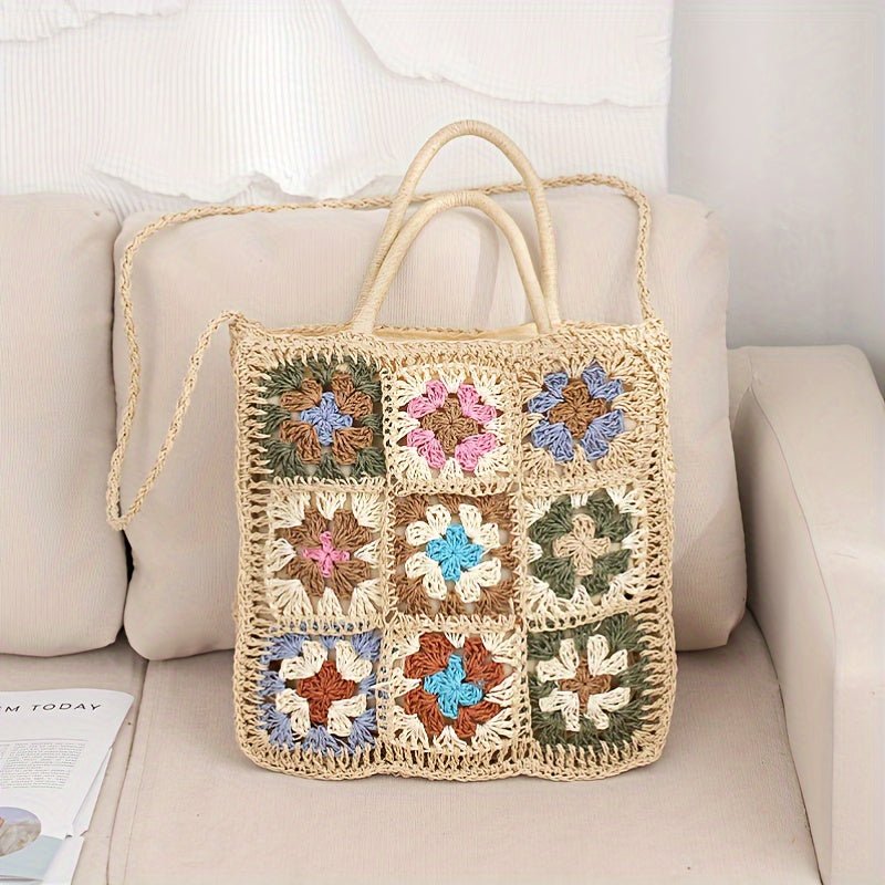 Straw shoulder bag