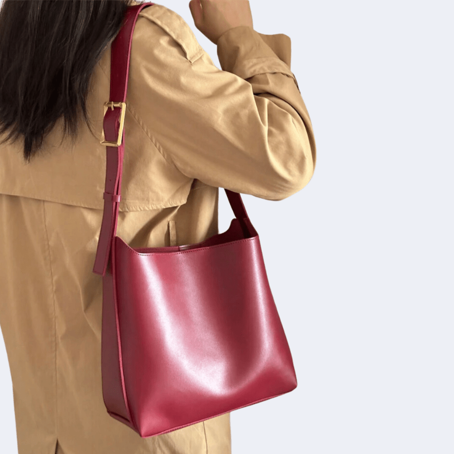 Brown Bucket Crossbody Bag
