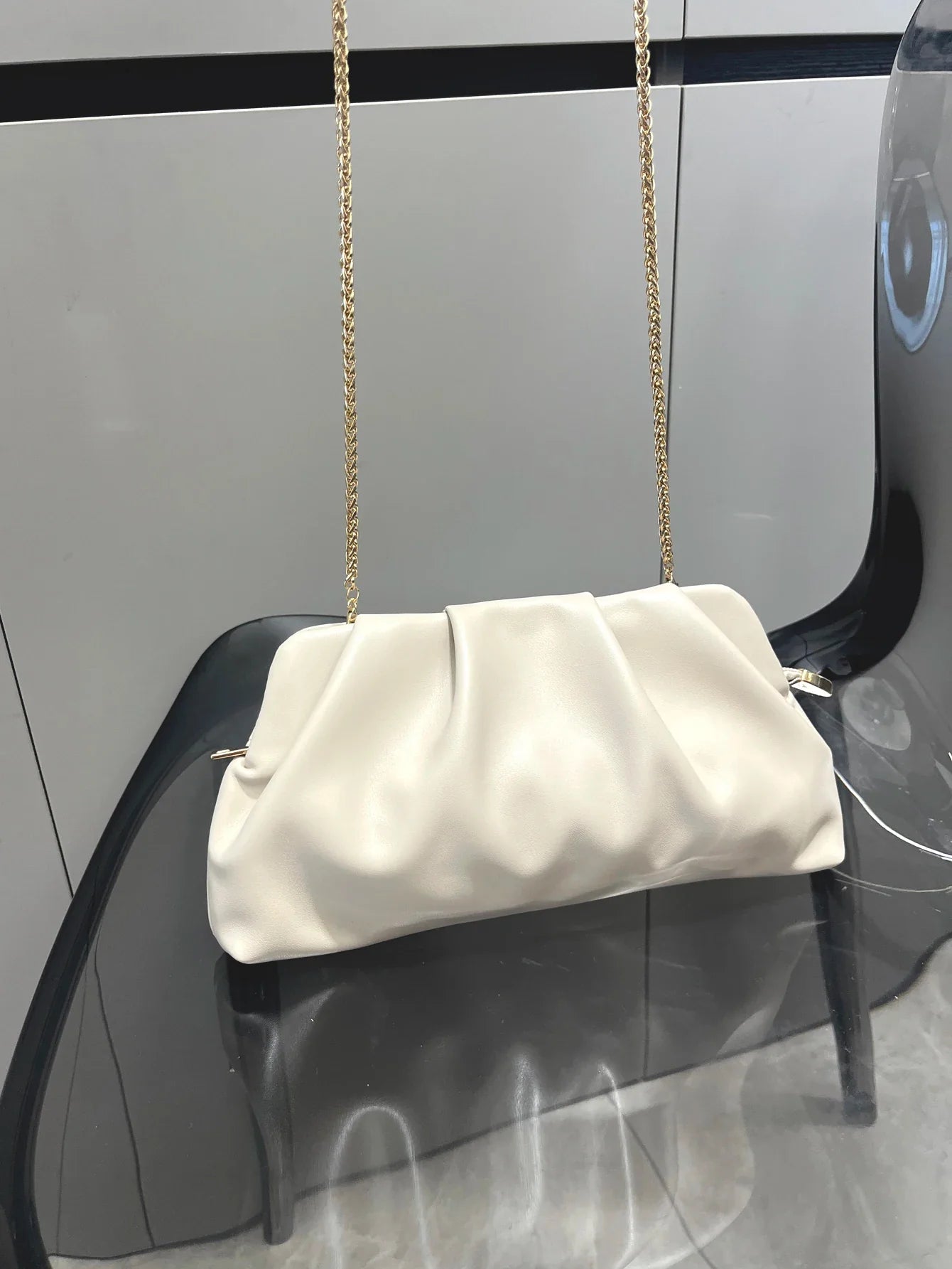 Irène | Mini Gold Crossbody Bag
