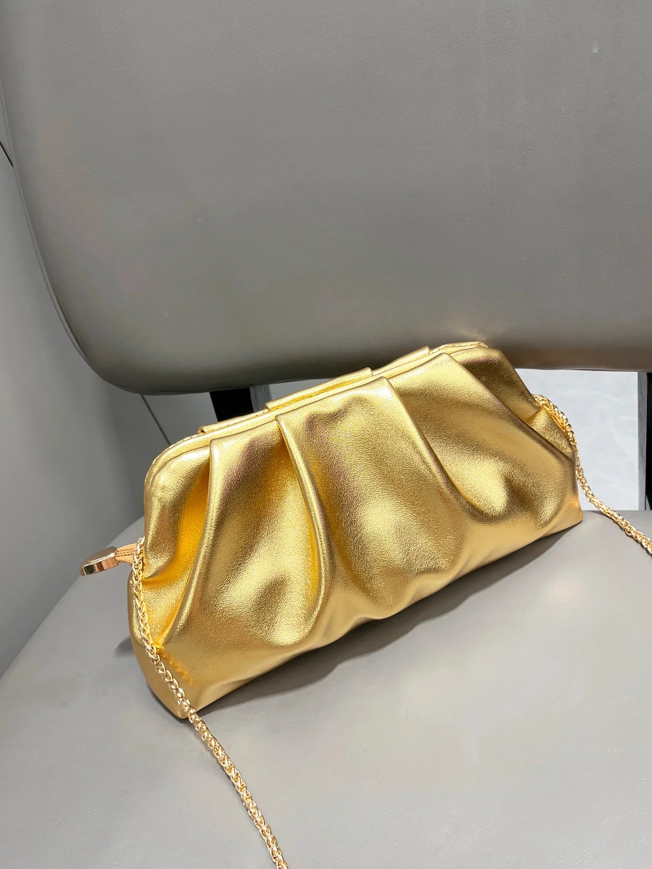 Irène | Mini Gold Crossbody Bag
