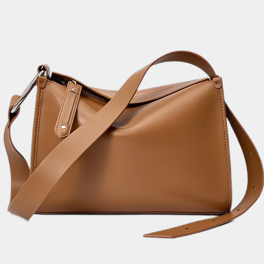 Tan leather crossbody bag