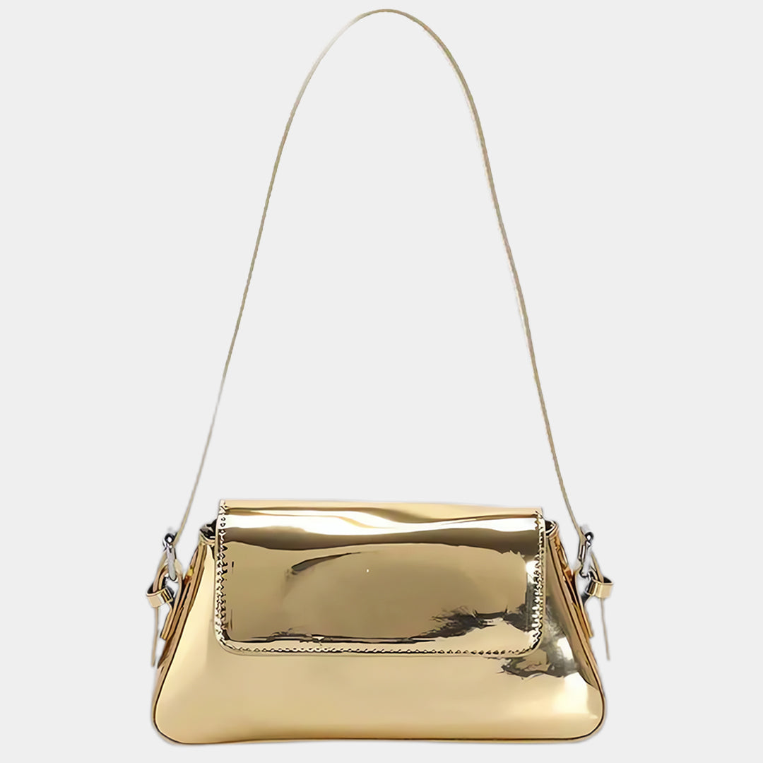 Gold shoulder bag