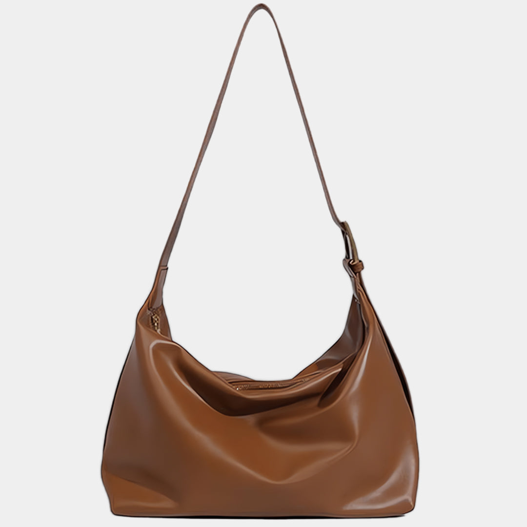 Mélanie | Brown Crescent Crossbody Bag