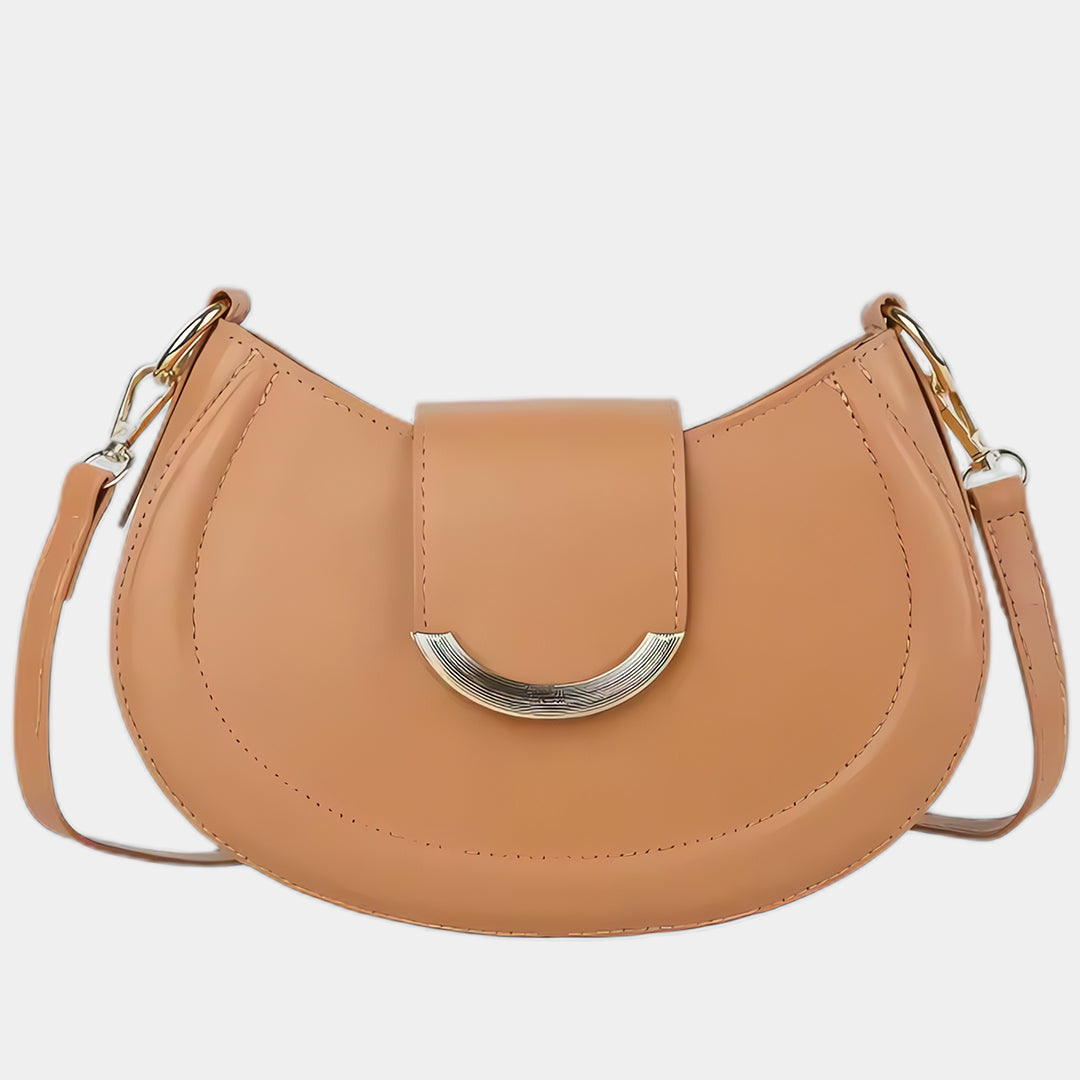 Leather Crescent Crossbody Bag