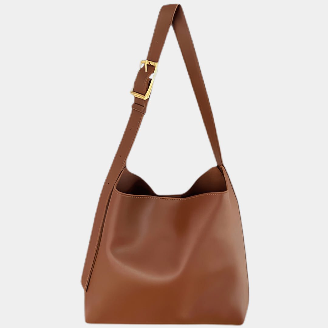 Nawel | Brown Bucket Crossbody Bag
