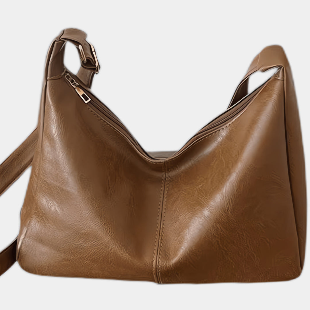 Leather crossbody shoulder bag