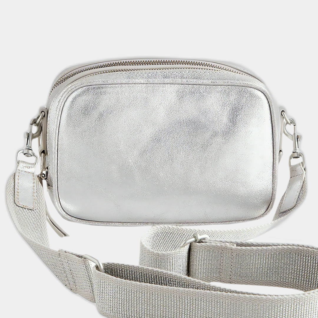 Mini silver crossbody bag