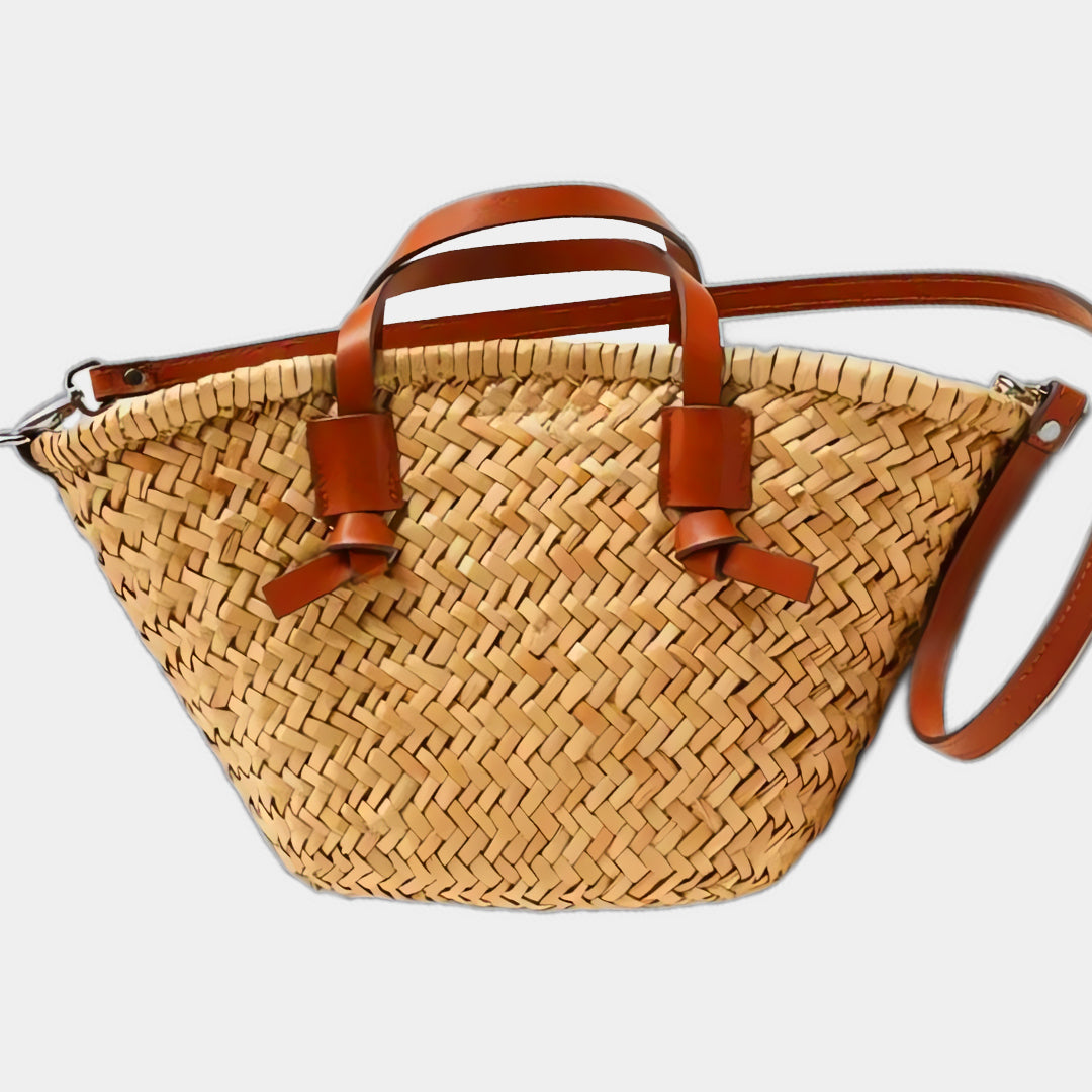 Wicker shoulder bag