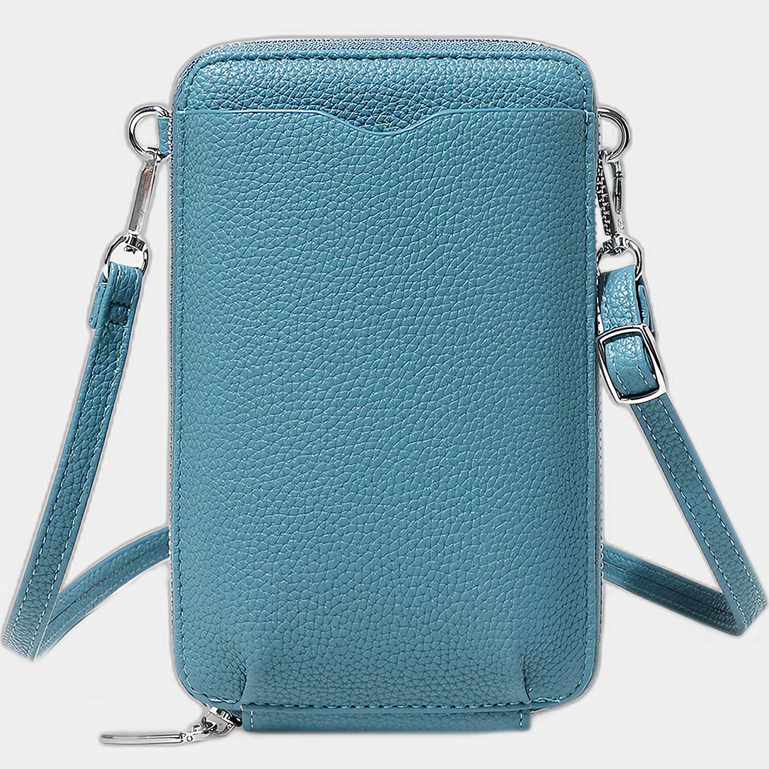 Agnès | Blue Leather Crossbody Bag