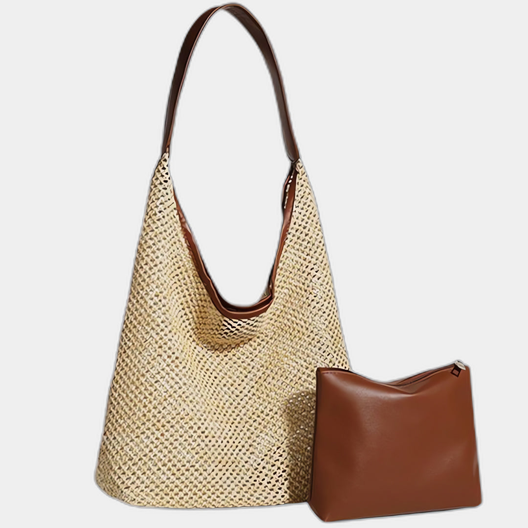 Straw Shoulder Crossbody Bag