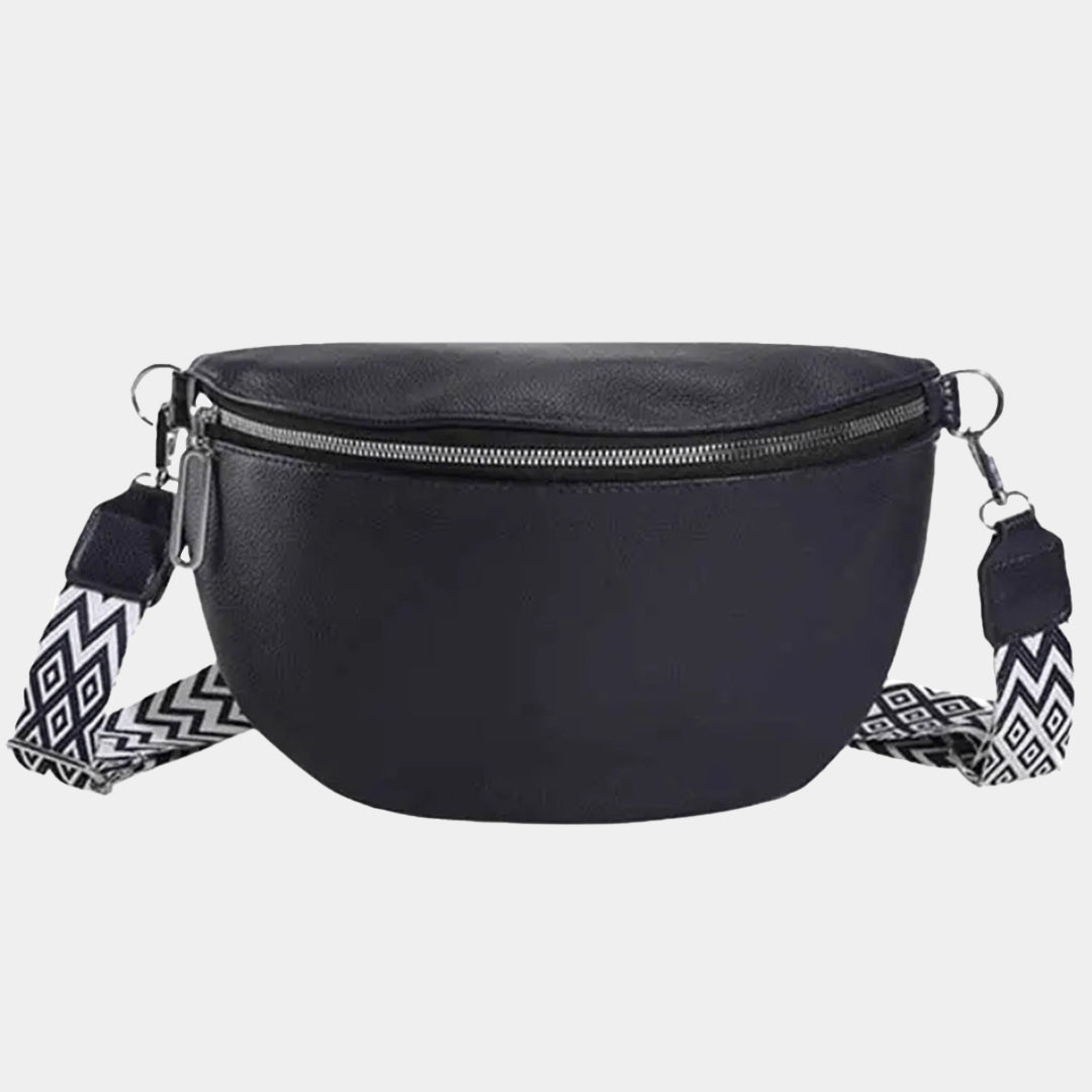 Black Leather Crossbody Bag