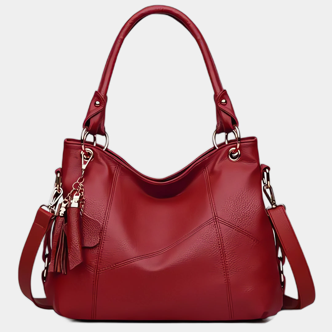 Maëlle | Red Leather Crossbody Bag