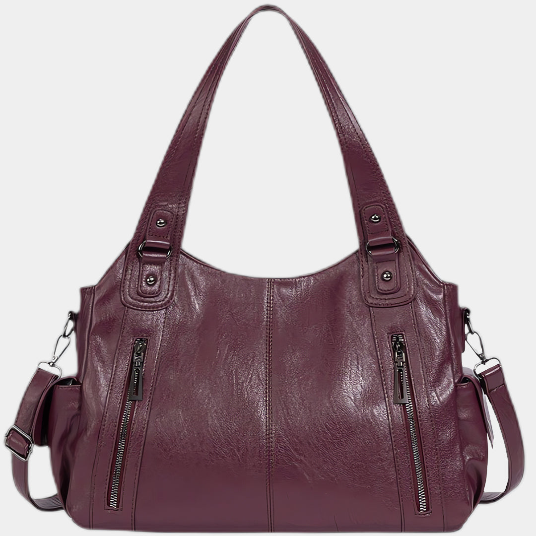 Émeline | Burgundy Leather Crossbody Bag