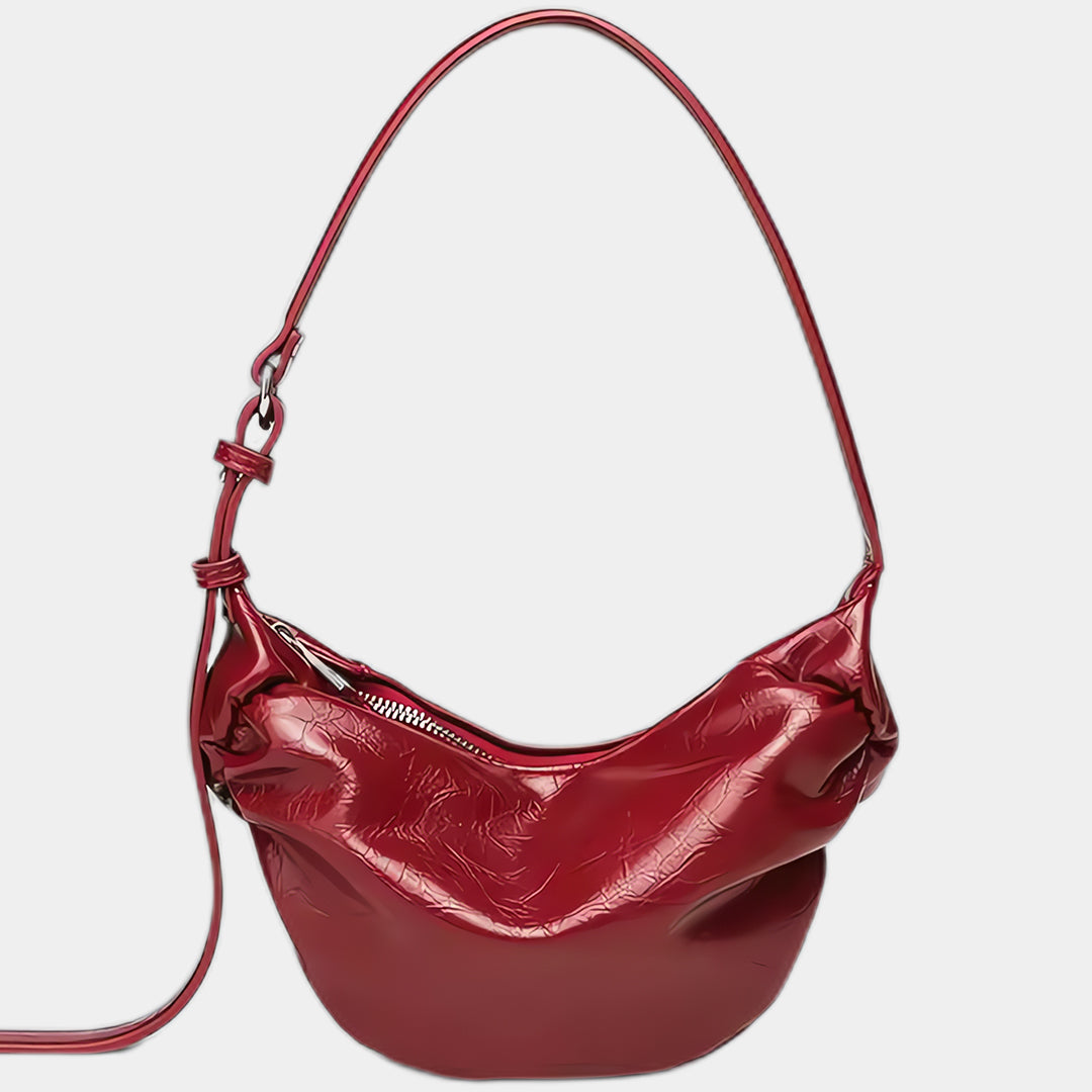 Red Crescent Crossbody Bag