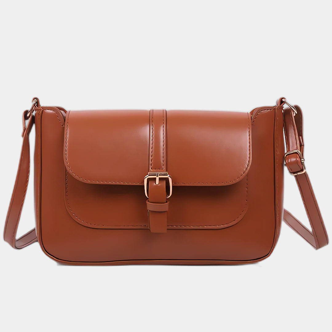 Elif | Brown Leather Crossbody Bag