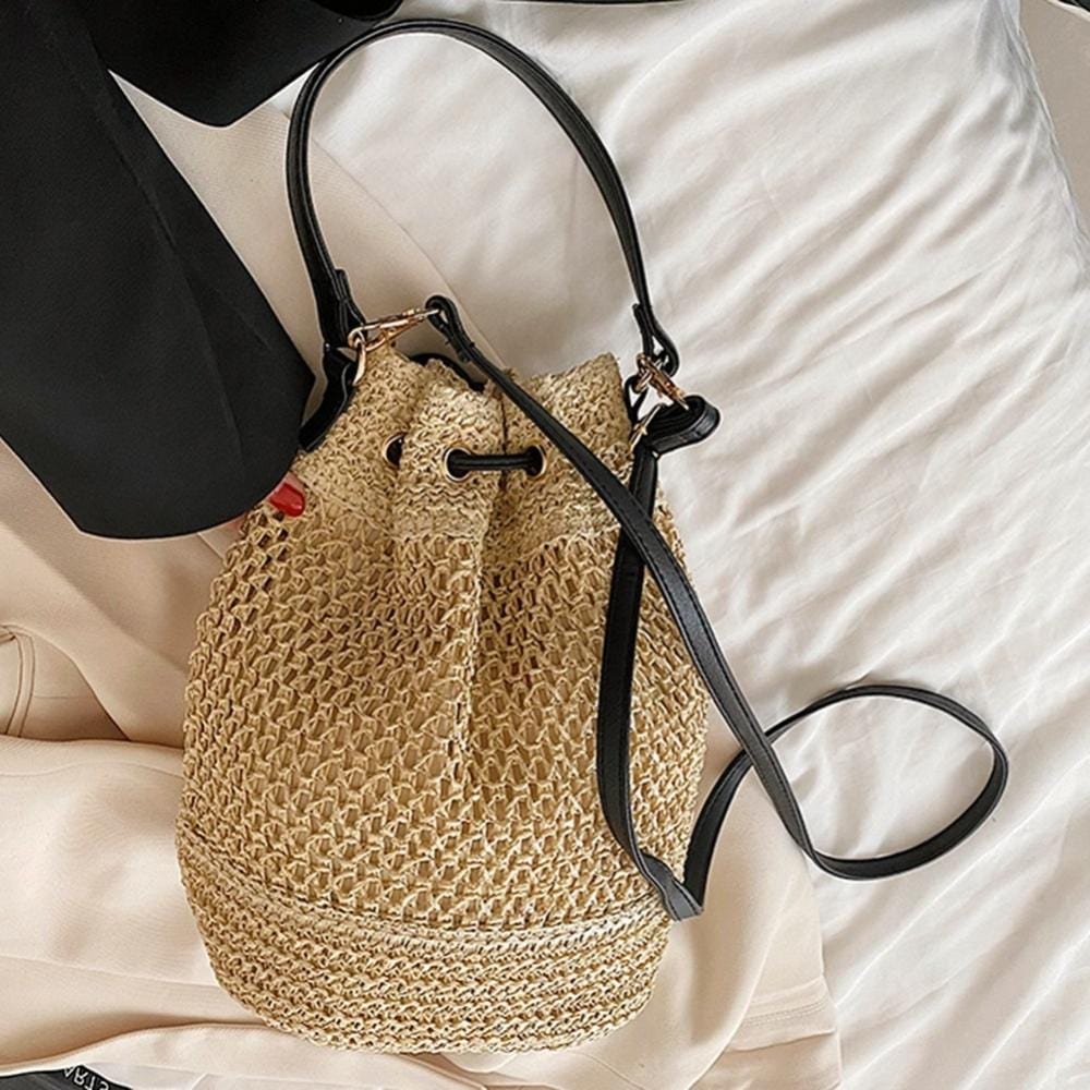 Geneviève | Straw Bucket Bag