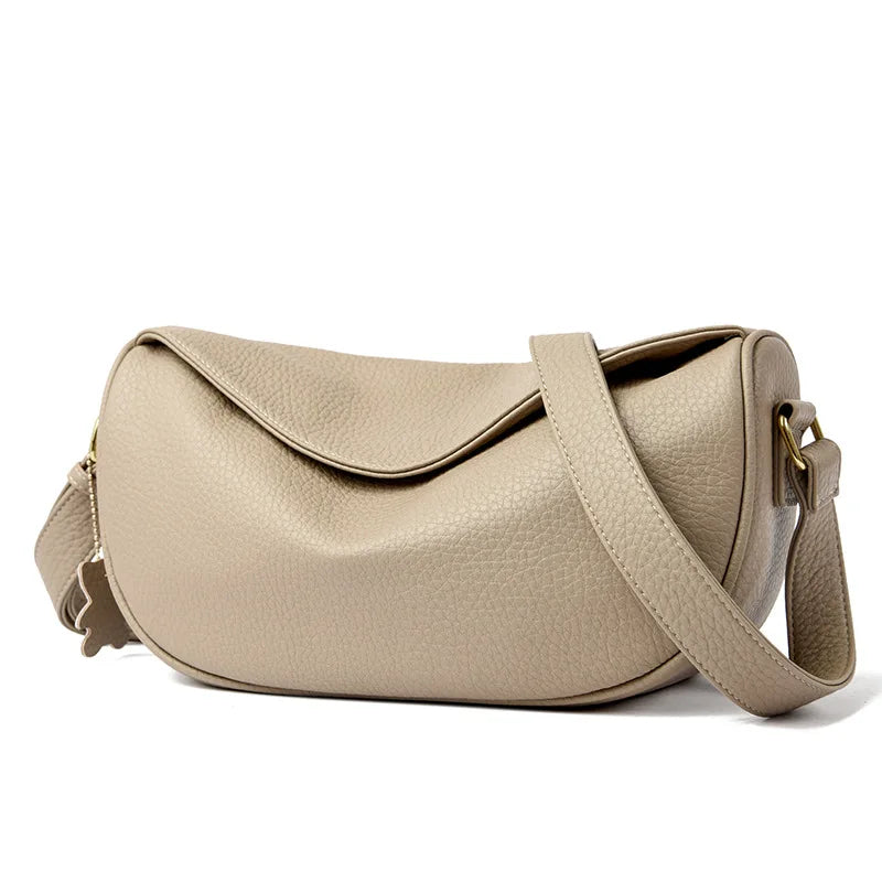 Madeleine | Crescent leather Crossbody Bag