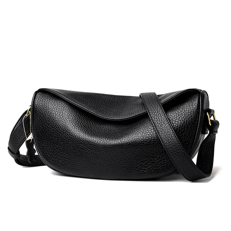 Madeleine | Crescent leather Crossbody Bag