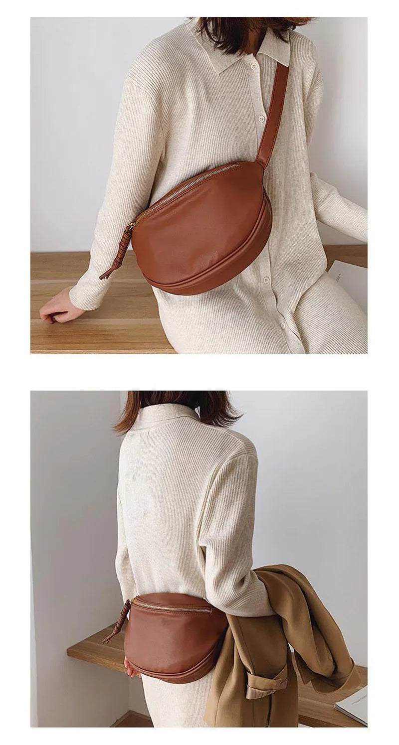 Brown Leather Crossbody Bag