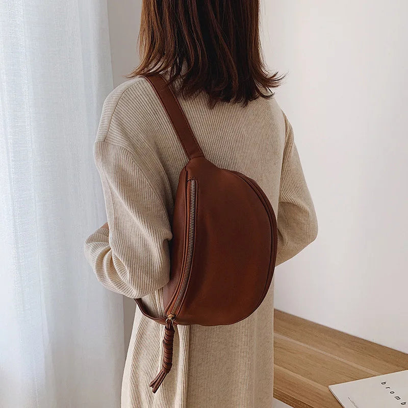 Brown Leather Crossbody Bag