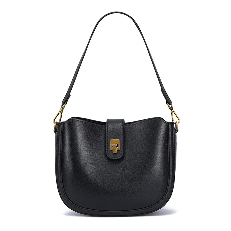 Gwenaëlle | Brown leather Crossbody Bag